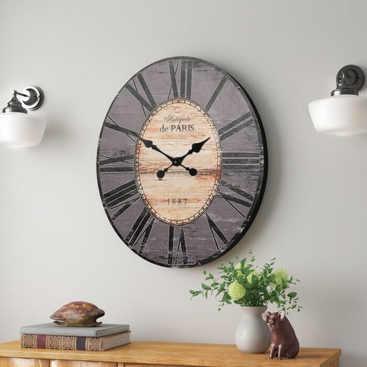 Charcoal Antiquite Wall Clock