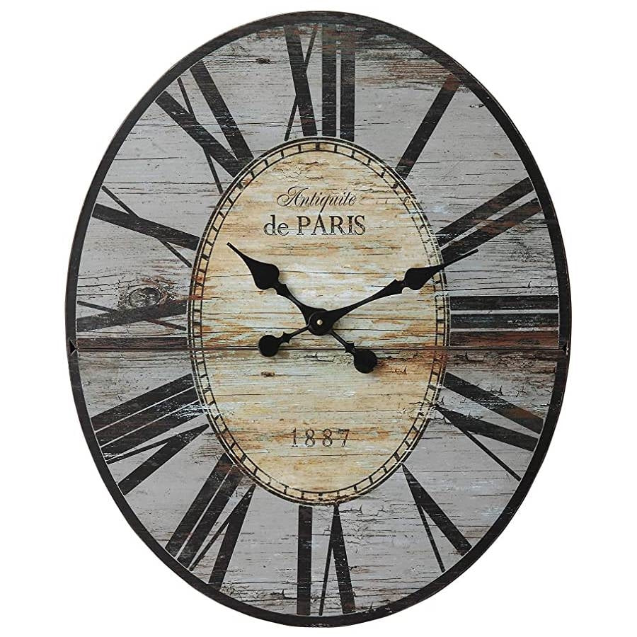 Charcoal Antiquite Wall Clock No Background