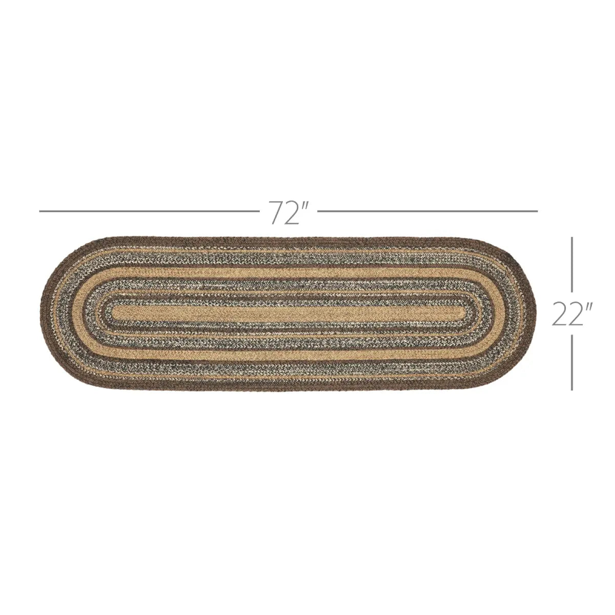 Espresso Jute Oval Runner Dimensions