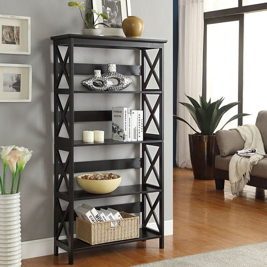 Glossy Black Bookcase