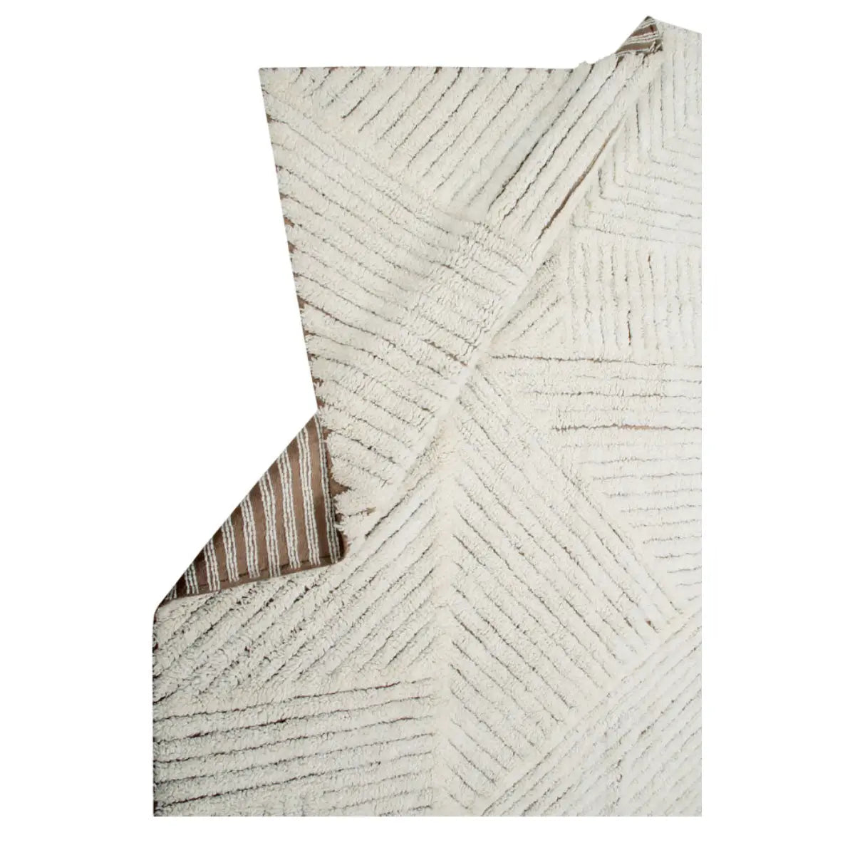 Isabelline-Geometric-Rug-Folded