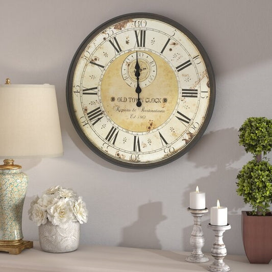 Old Town Wall Clock Hanging