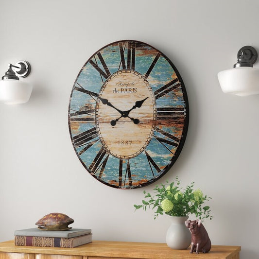 Turquoise Antiquite Wall Clock