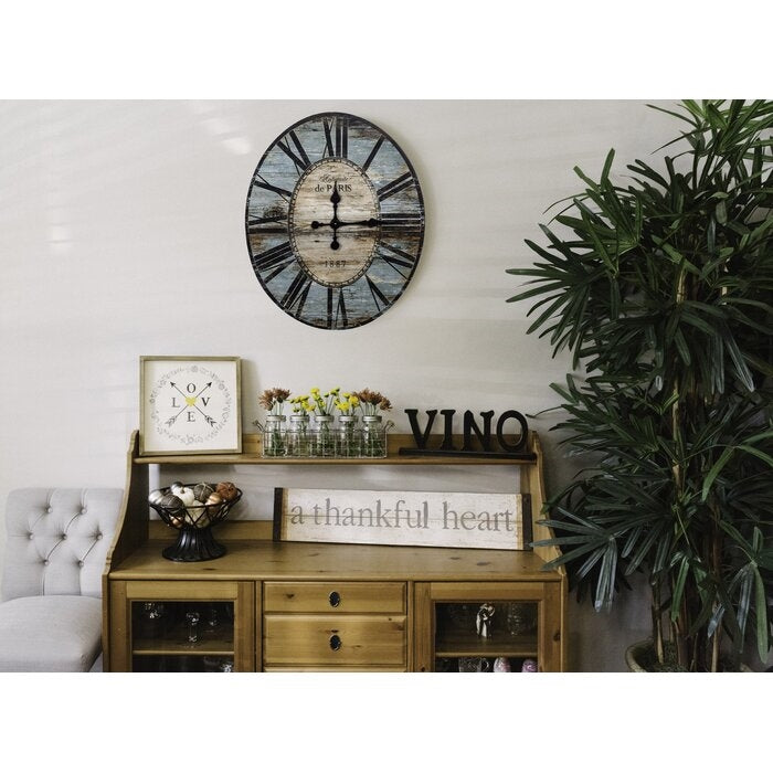 Turquoise Antiquite Wall Clock Living Room