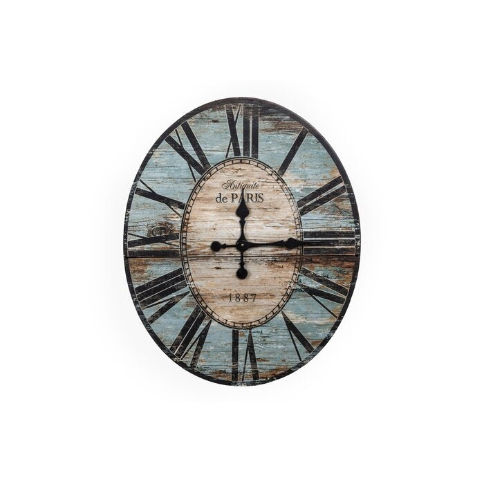 Turquoise Antiquite Wall Clock No Background