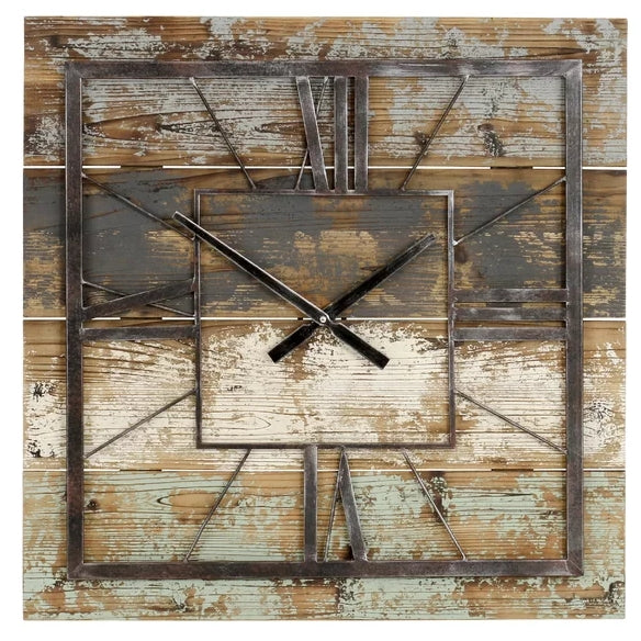 Vintage Industrial Wall Clock Front