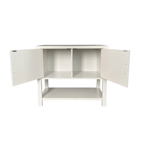 White Wooden Console Open