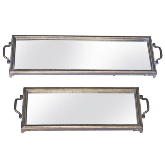 Iron Framed Mirror Trays