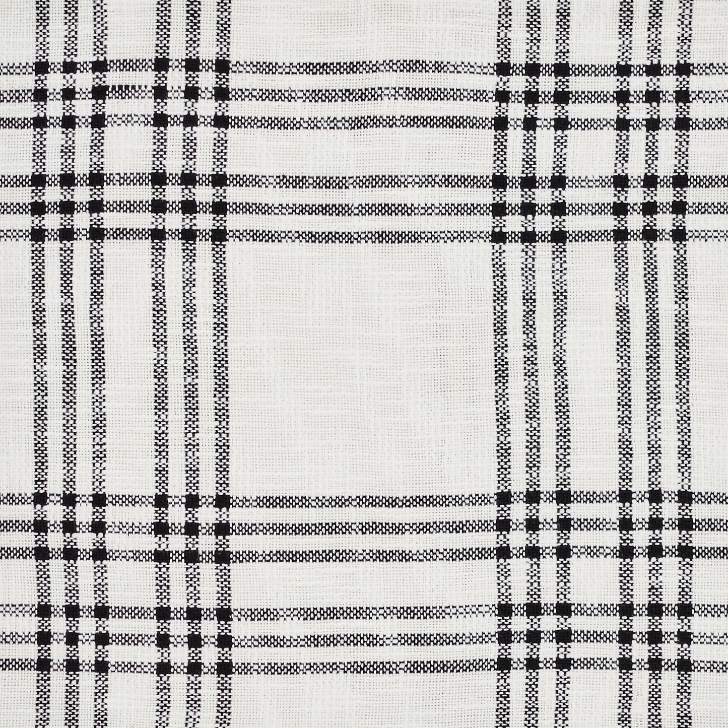Black Plaid Woven Blanket Zoomed In