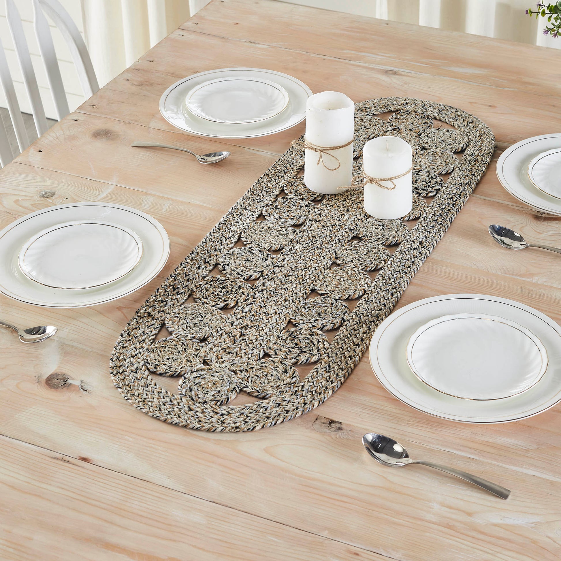 Celeste Pebble Table Runner - 12x36