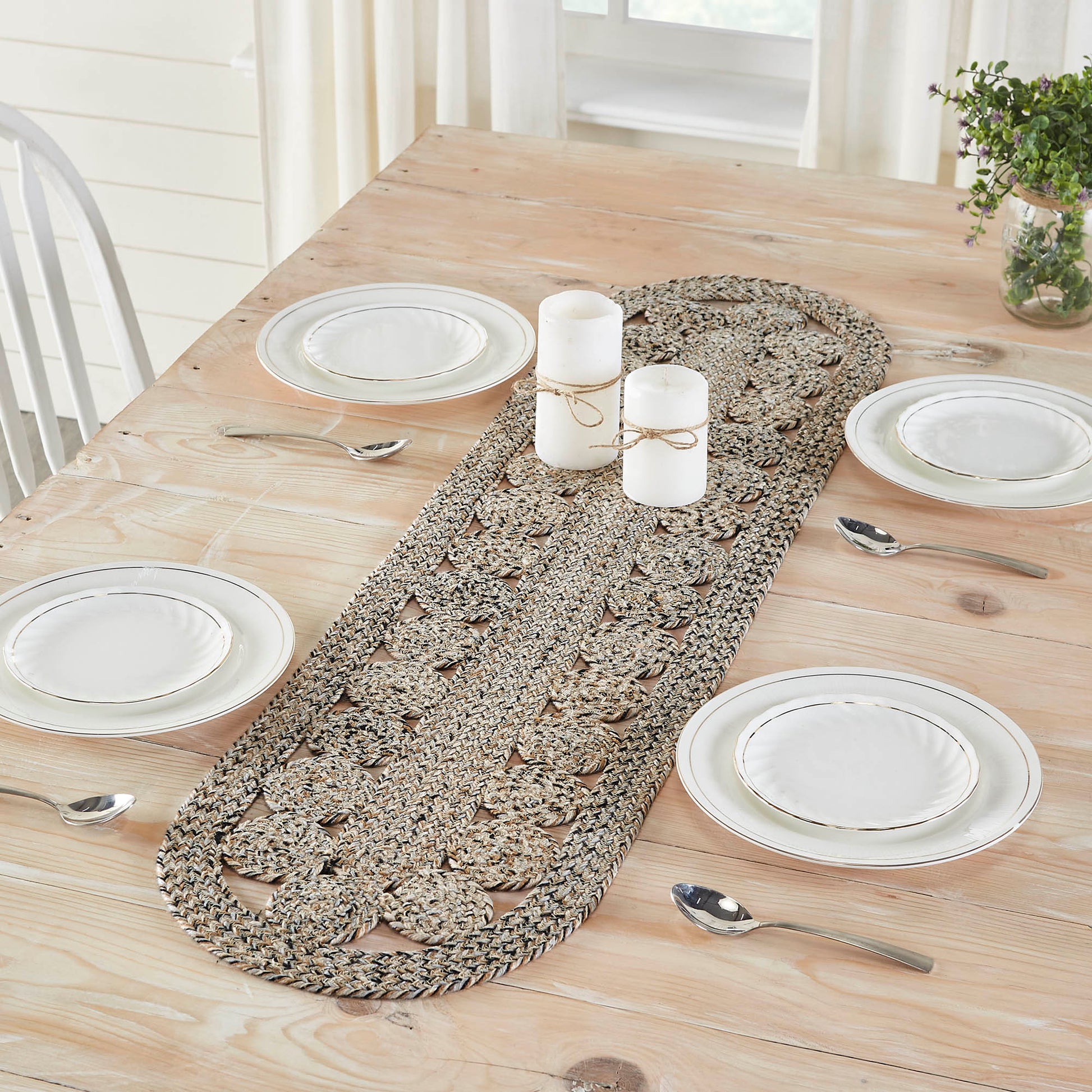 Celeste Pebble Table Runner - 12x48