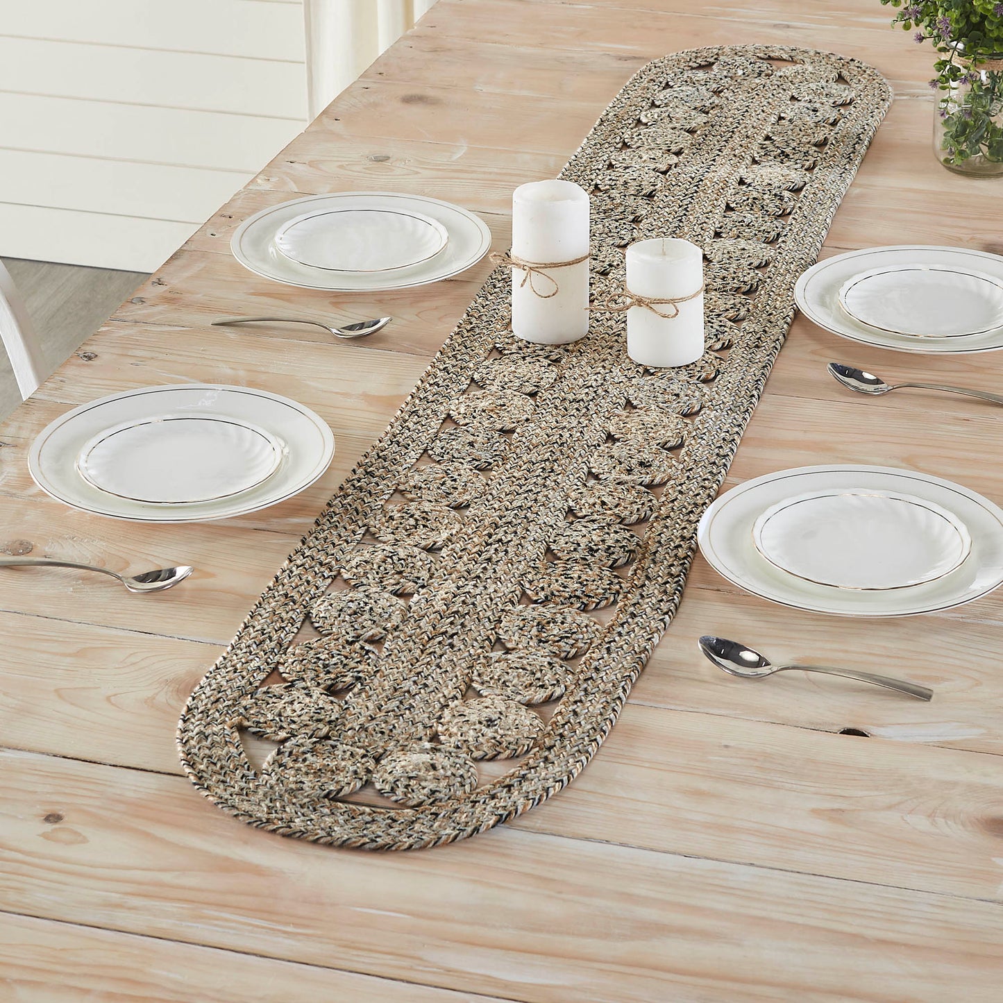 Celeste Pebble Table Runner - 12x72