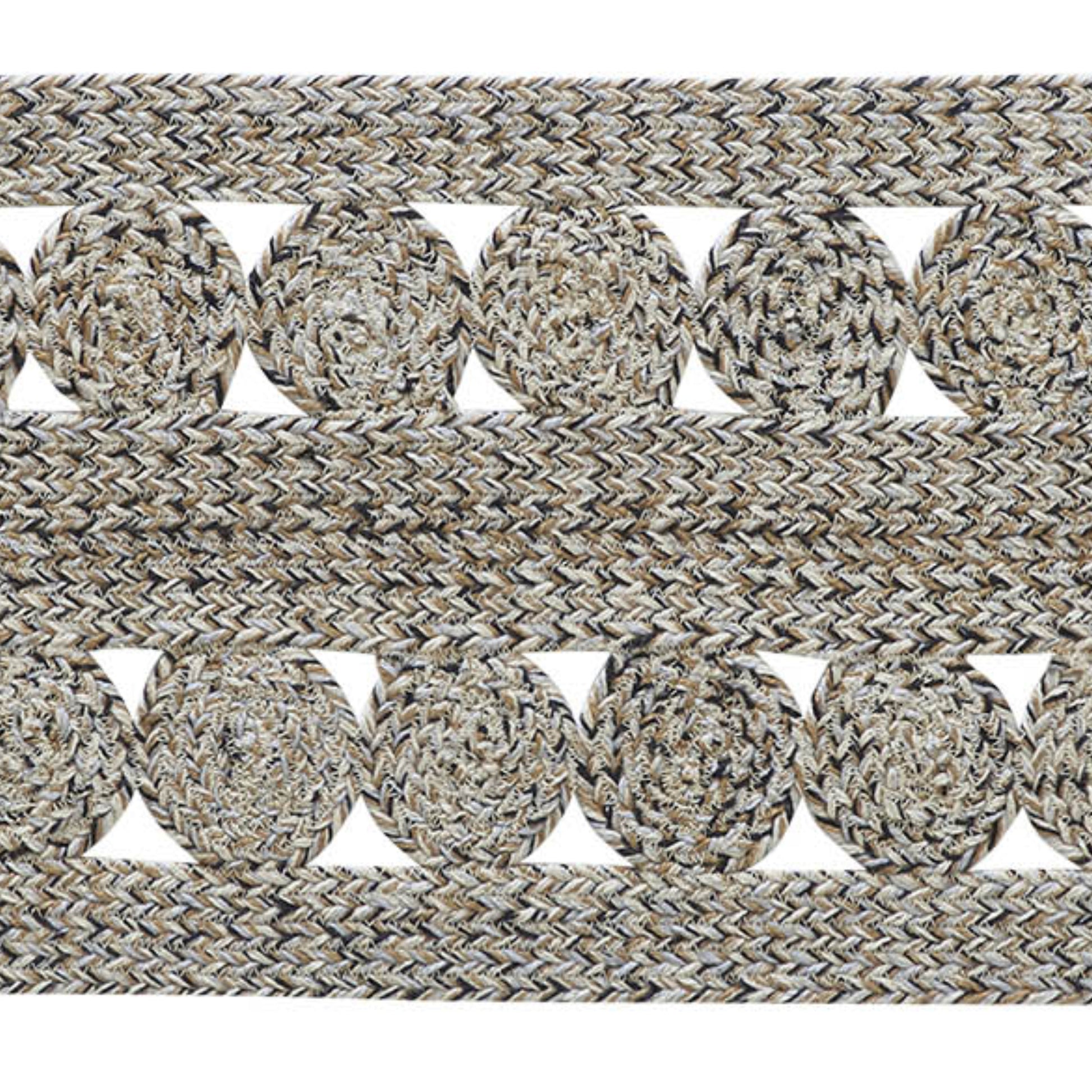 Celeste Pebble Table Runner Zoomed In