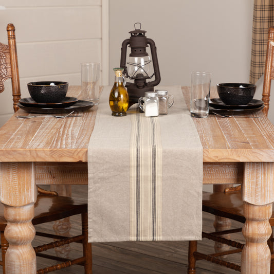 Charcoal Ribbon Table Runner - 13x72