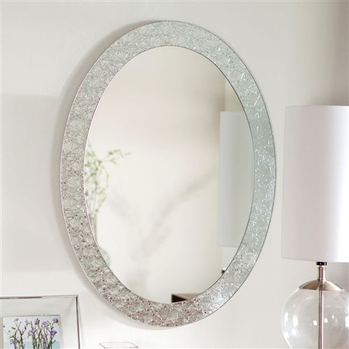 Crystalline Oval Wall Mirror living room