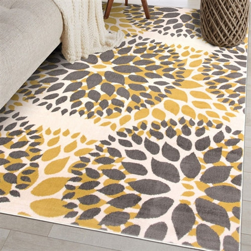 Floral Woven Area Rug Zoomed