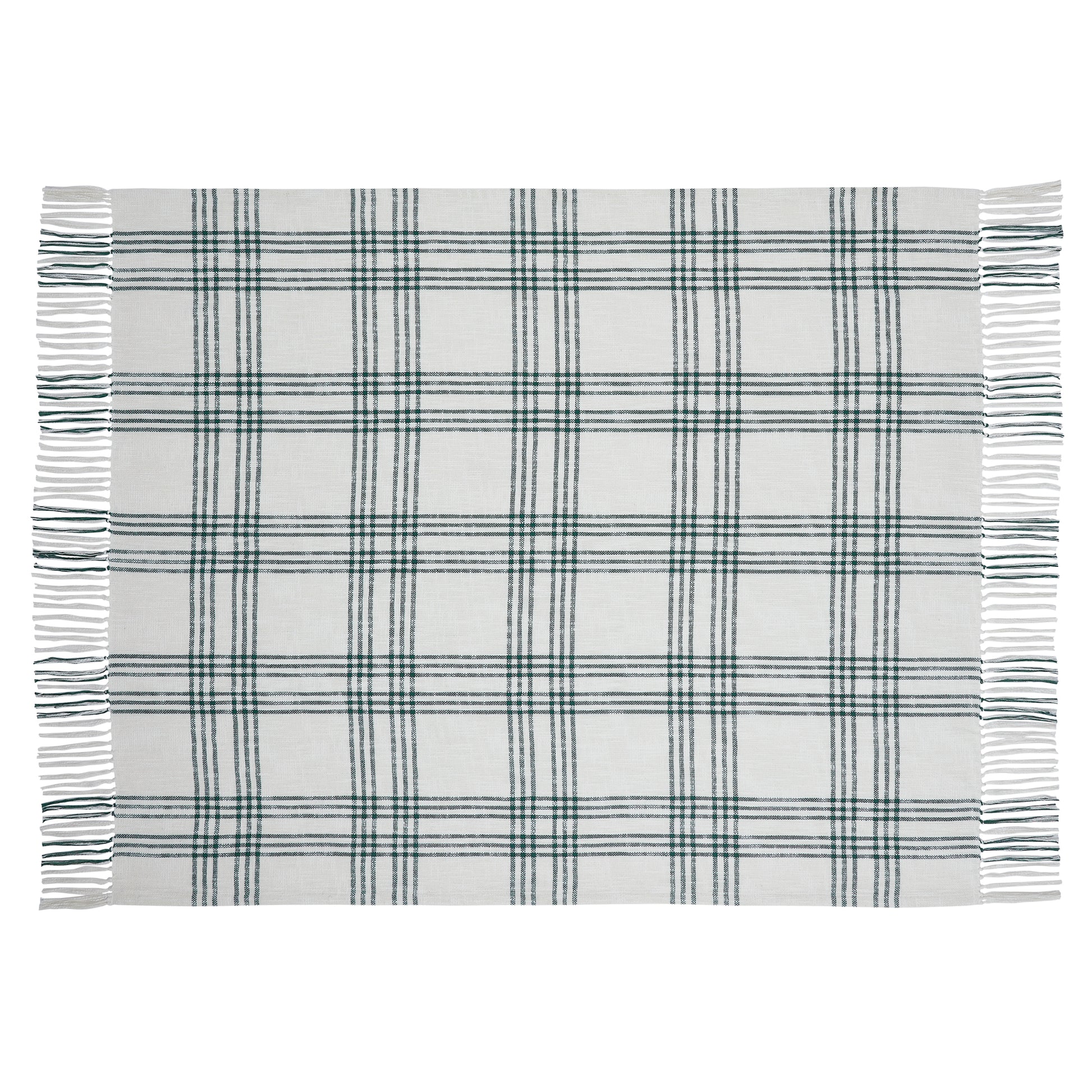 Pine Plaid Woven Blanket Laid Out