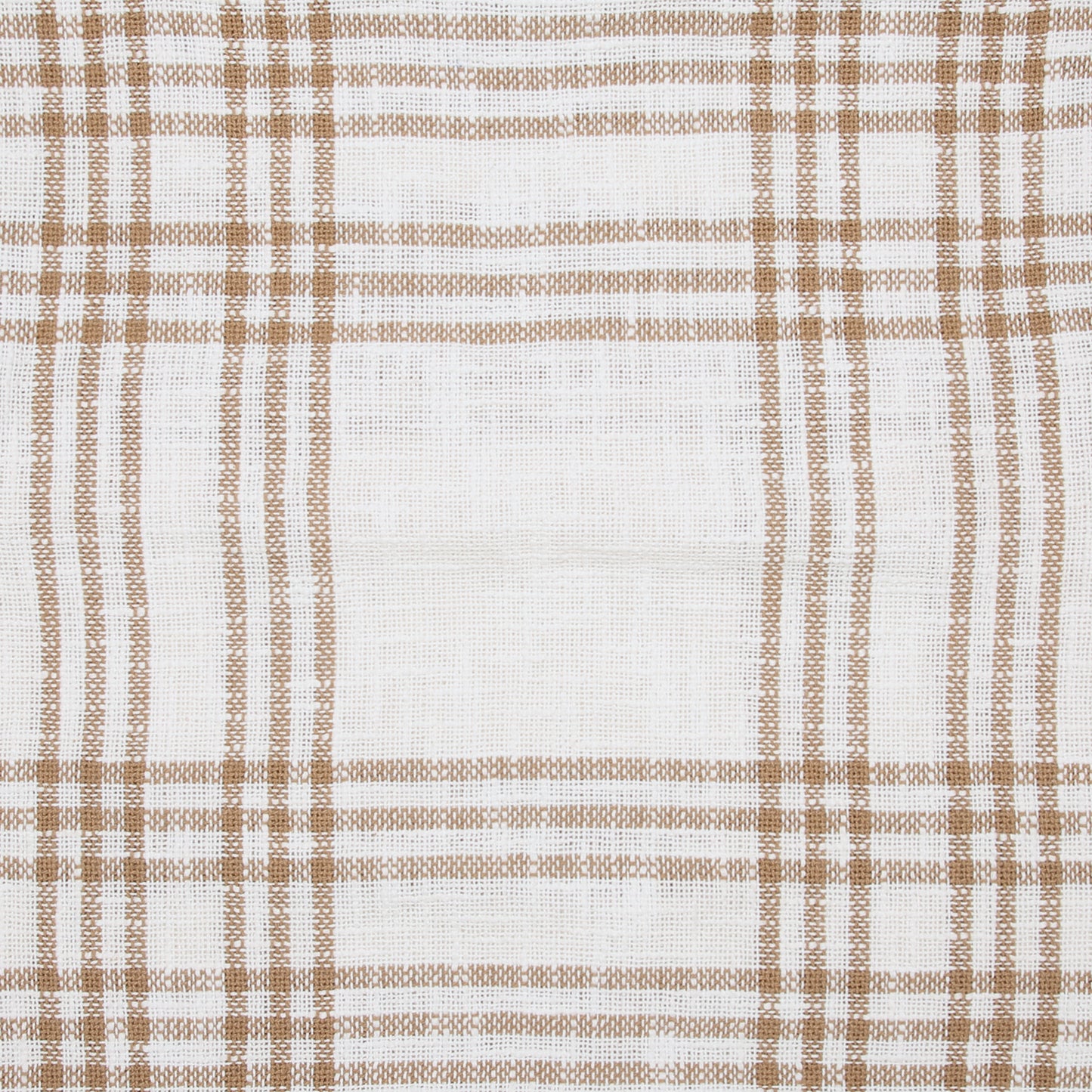 Wheat Plaid Woven Blanket Zoomed In