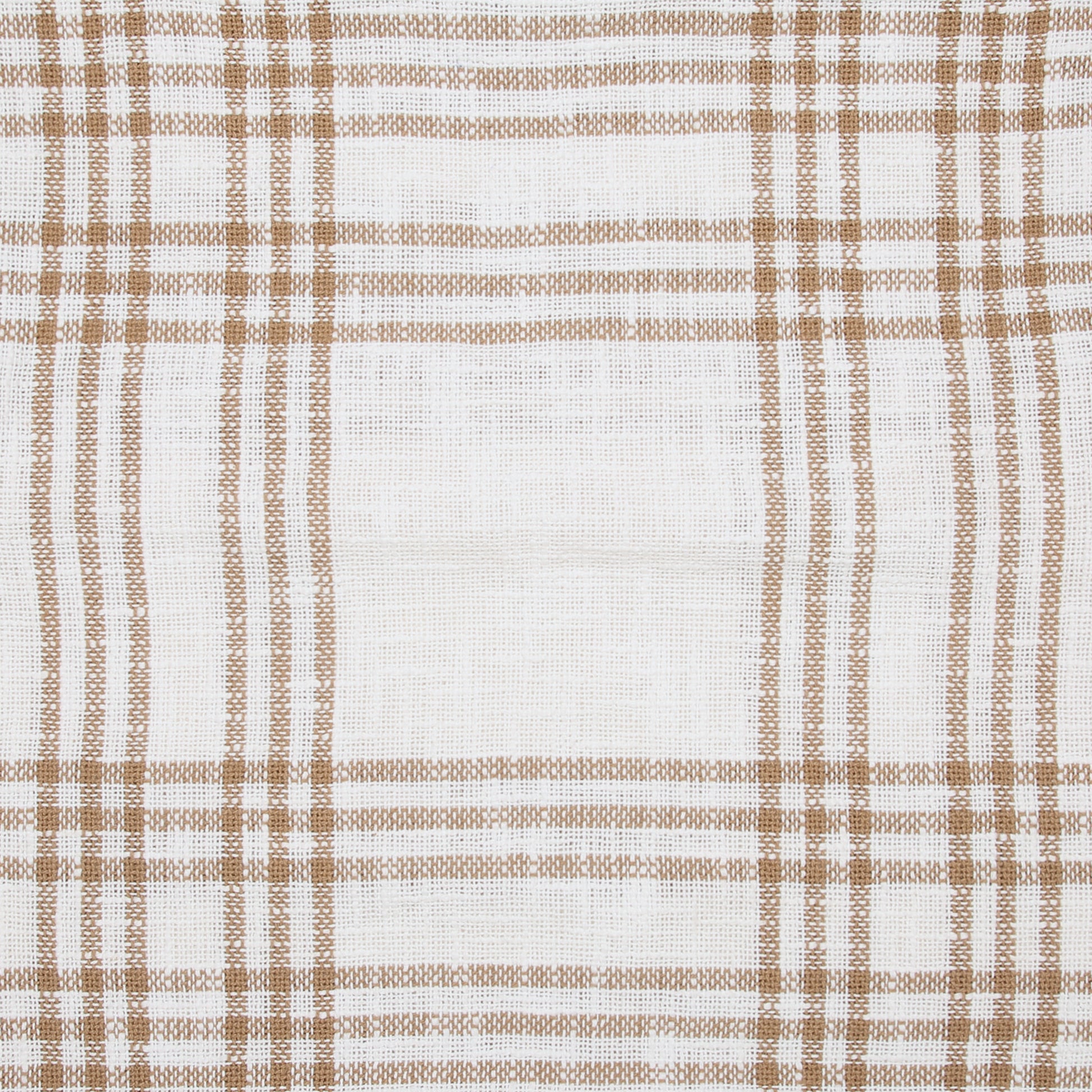Wheat Plaid Woven Blanket Zoomed In