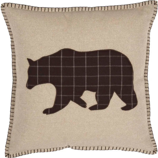 bear applique cushion front