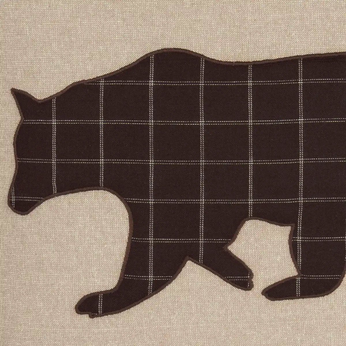bear applique cushion upclose